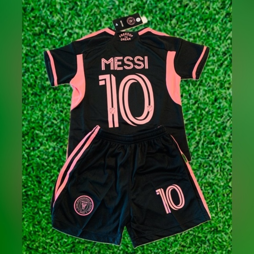 KIDS YOUTH MESSI SOCCER JERSEY KIDS SET - INTER MIAMI SOCCER UNIFORM
